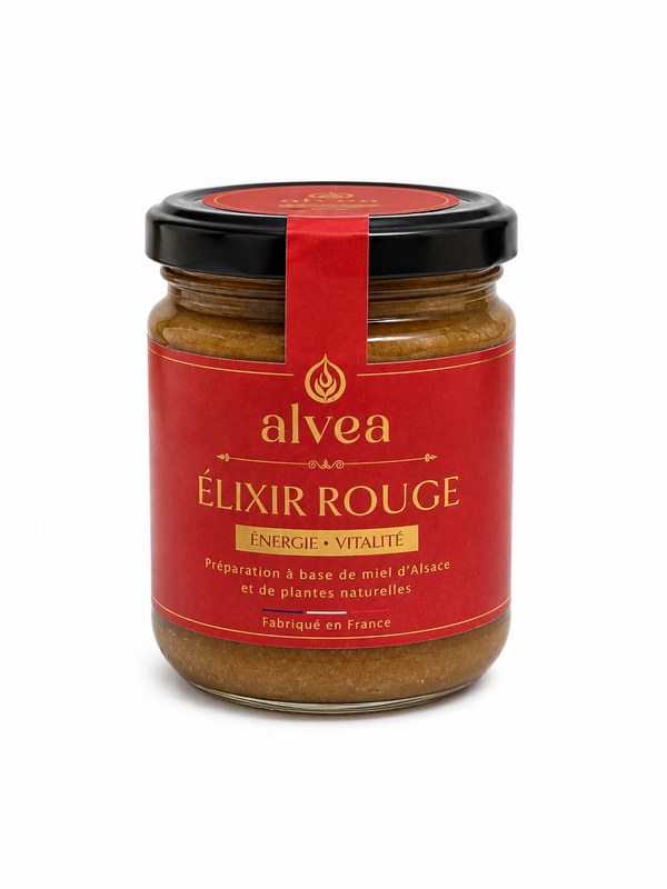 Rouge — Vitalité et Énergie au Miel d’Alsace IGP | Complément Naturel 200g
