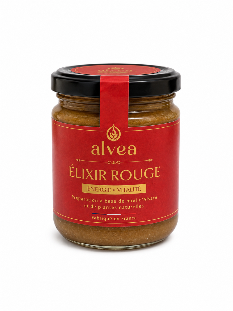 Rouge — Vitalité et Énergie au Miel d’Alsace IGP | Complément Naturel 200g